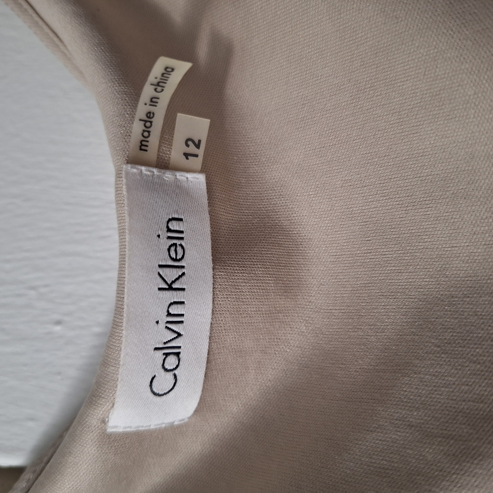 Calvin Klein Black and Tan Maxi A-Line Dress - Picture 2 of 6